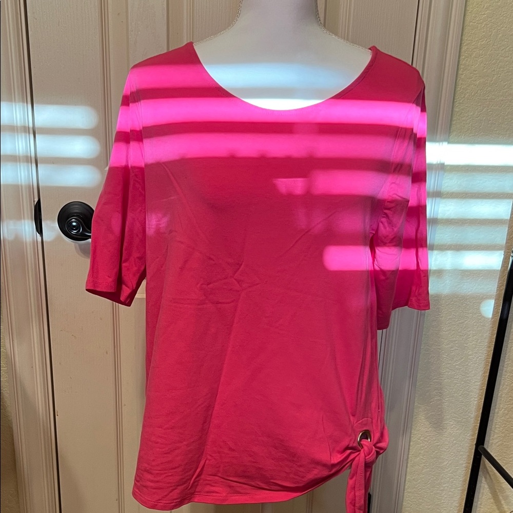 Belle by Kim Gravel Fuchsia Side-Tie Top
